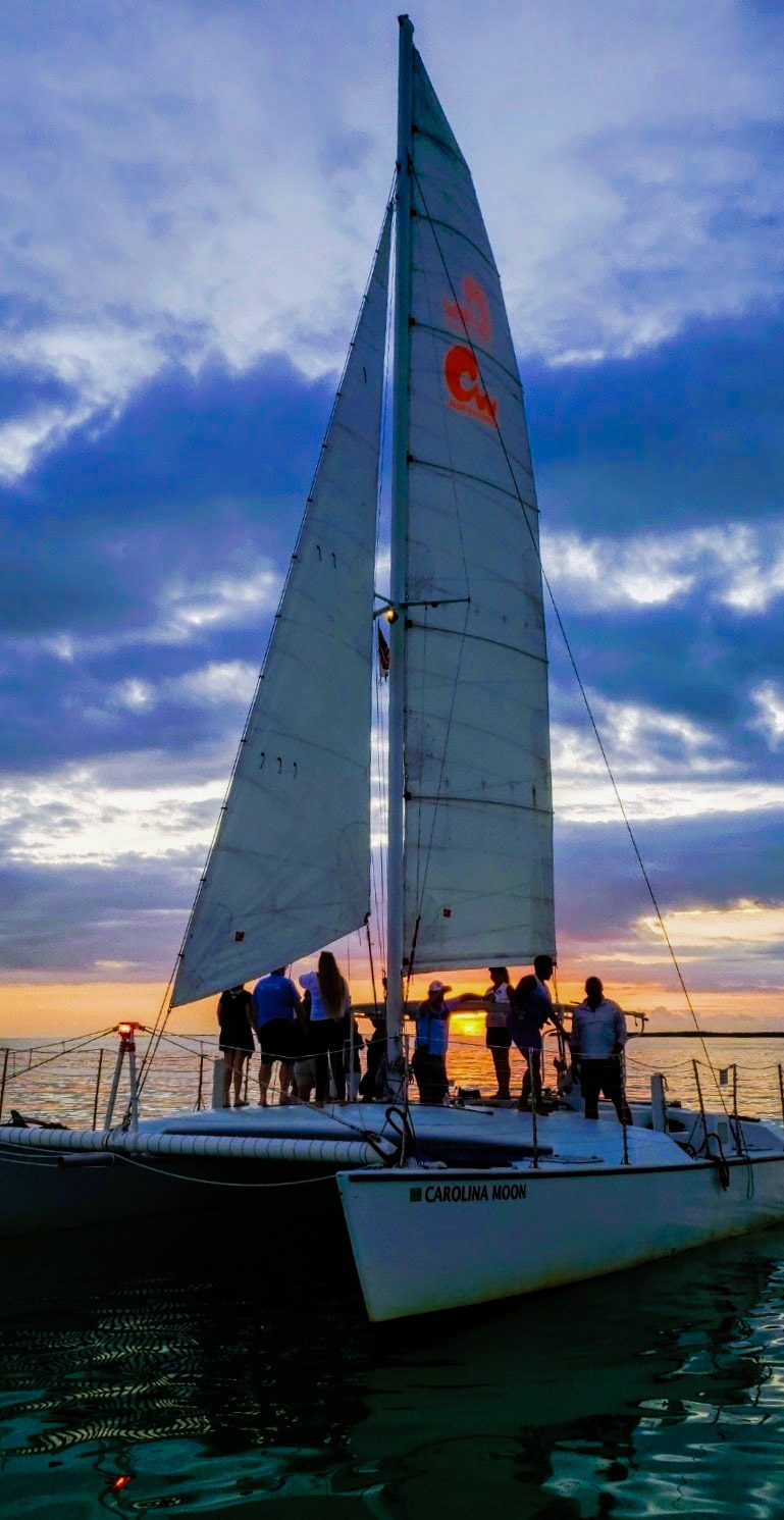 The 37-foot Carolina Moon sailing catamaran on Florida Bay
