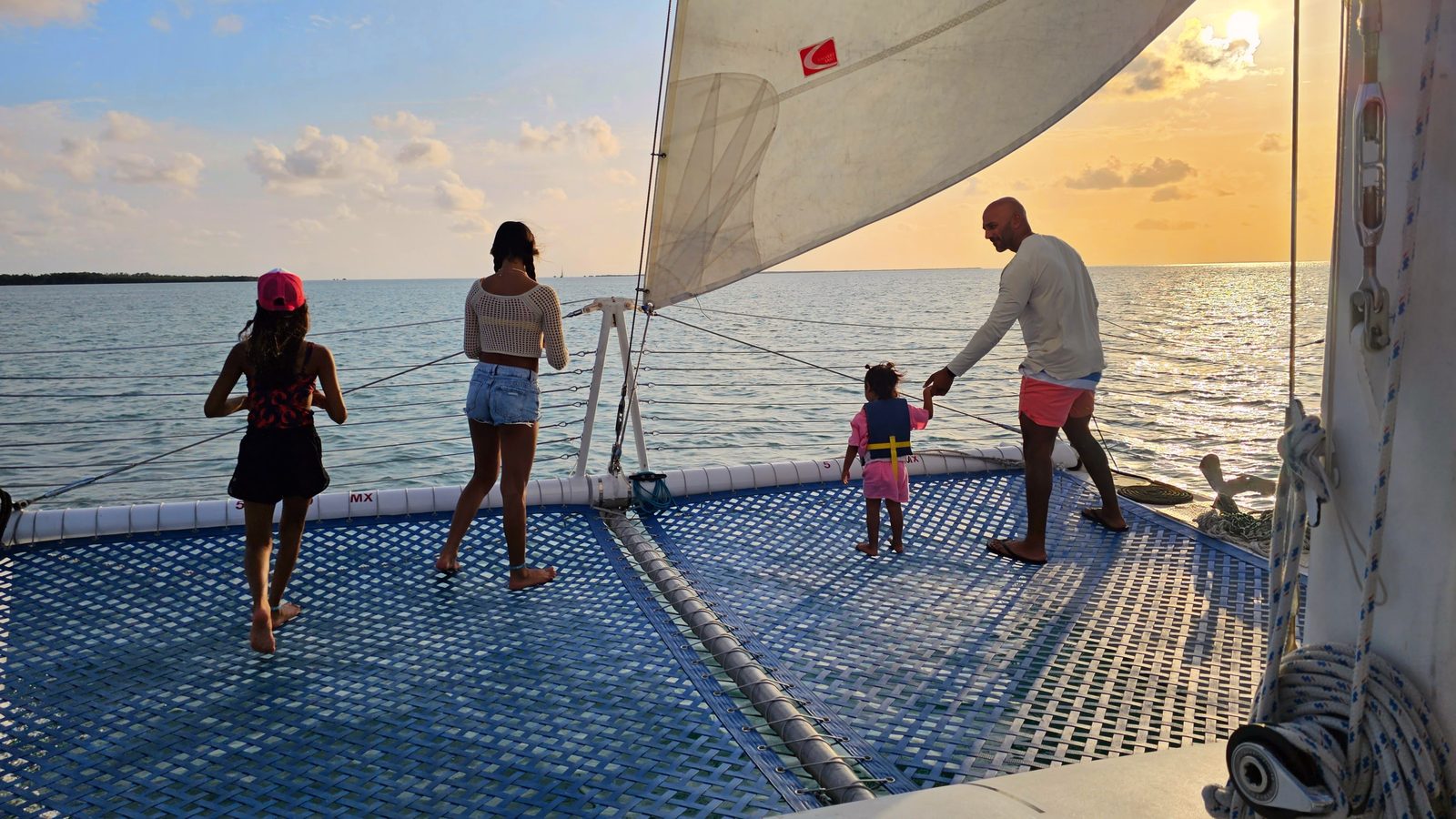 A group of friends gathered for a Friendsgiving sail in Key Largo